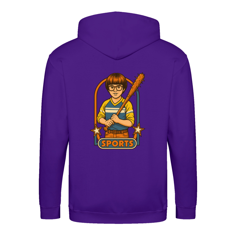 Retro Sports Satire ZIP Hoodie-True Insights