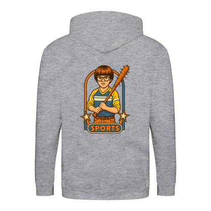 Retro Sports Satire ZIP Hoodie