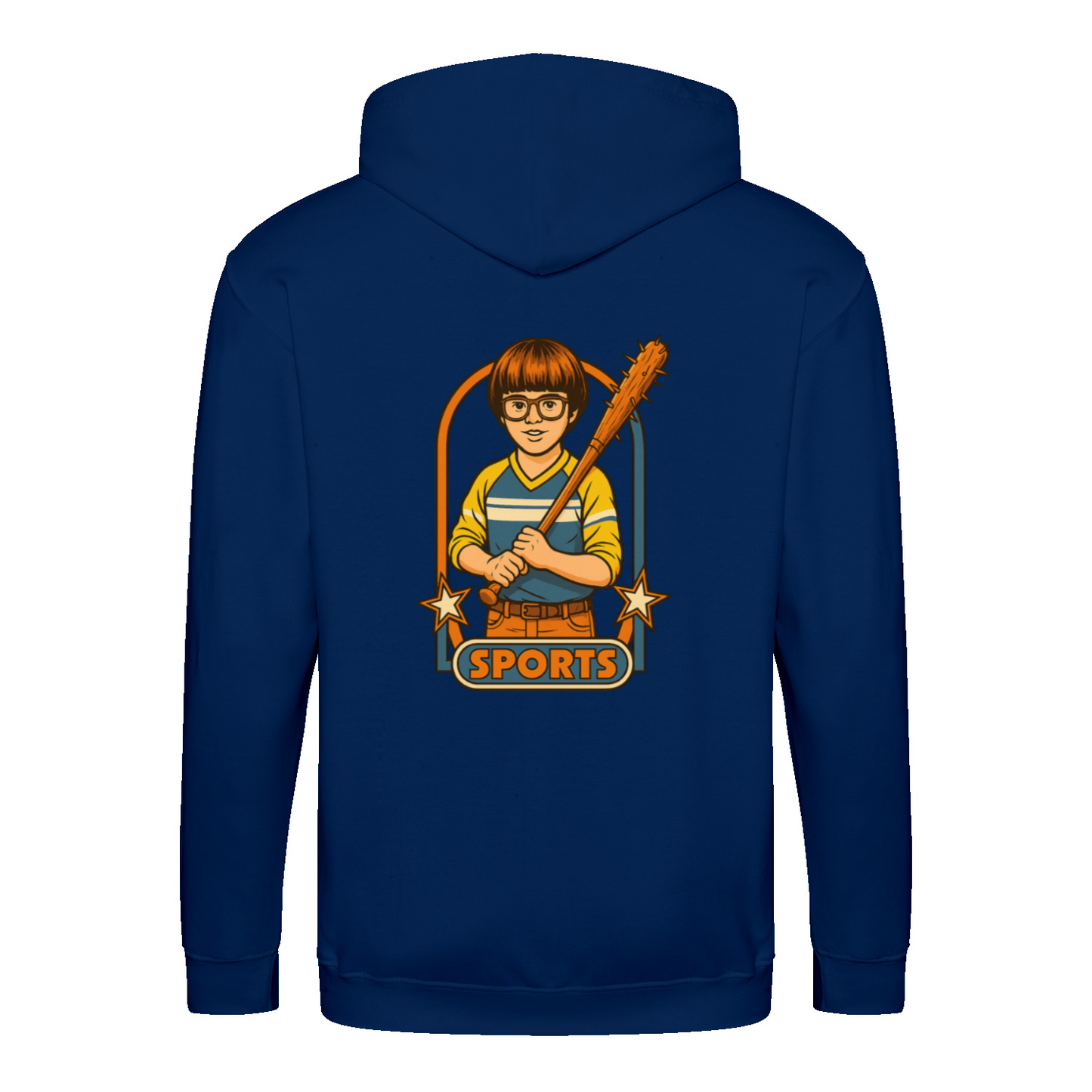 Retro Sports Satire ZIP Hoodie