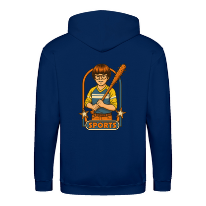 Retro Sports Satire ZIP Hoodie