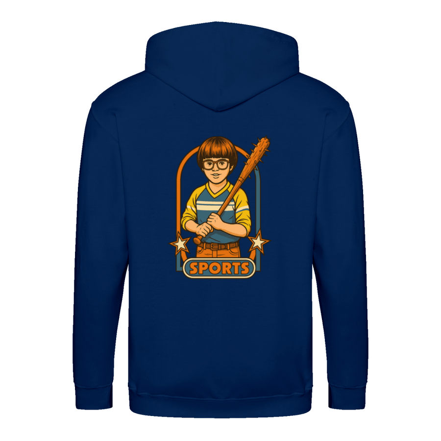 Retro Sports Satire ZIP Hoodie-True Insights