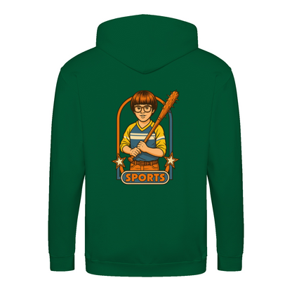 Retro Sports Satire ZIP Hoodie