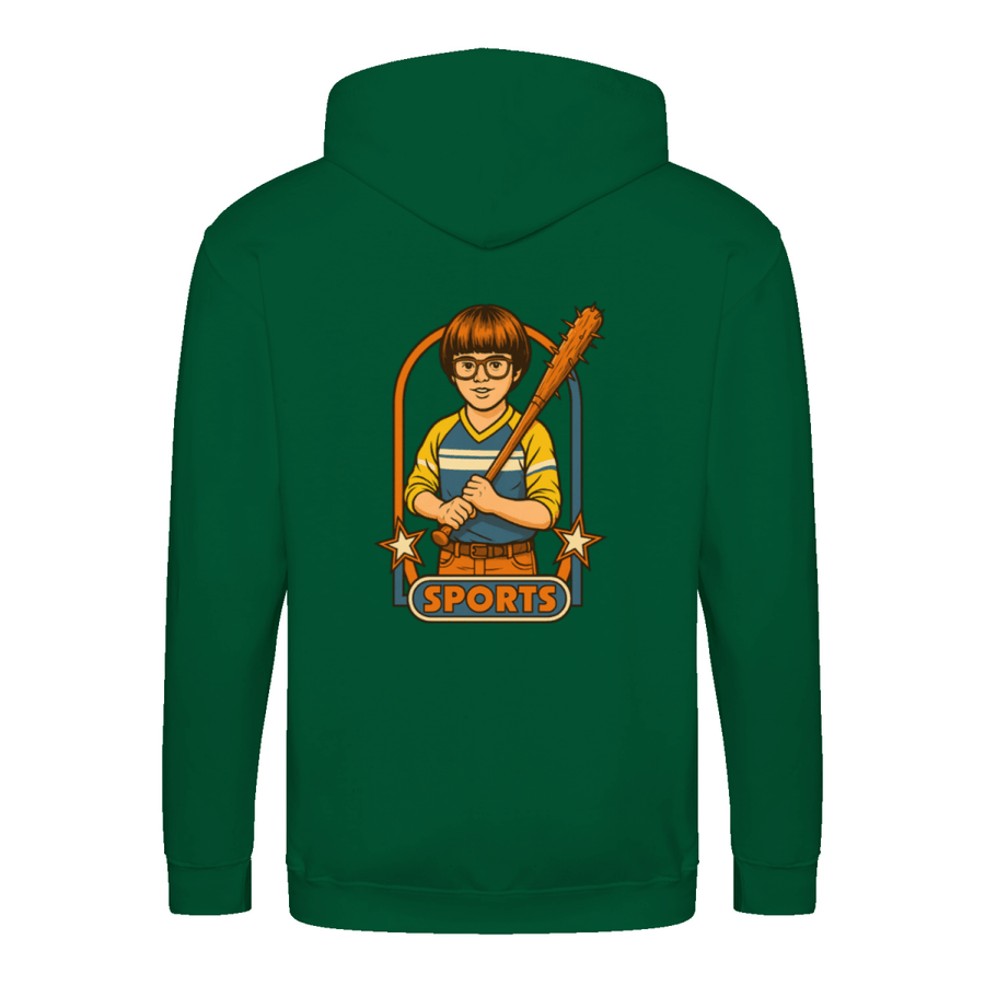 Retro Sports Satire ZIP Hoodie-True Insights