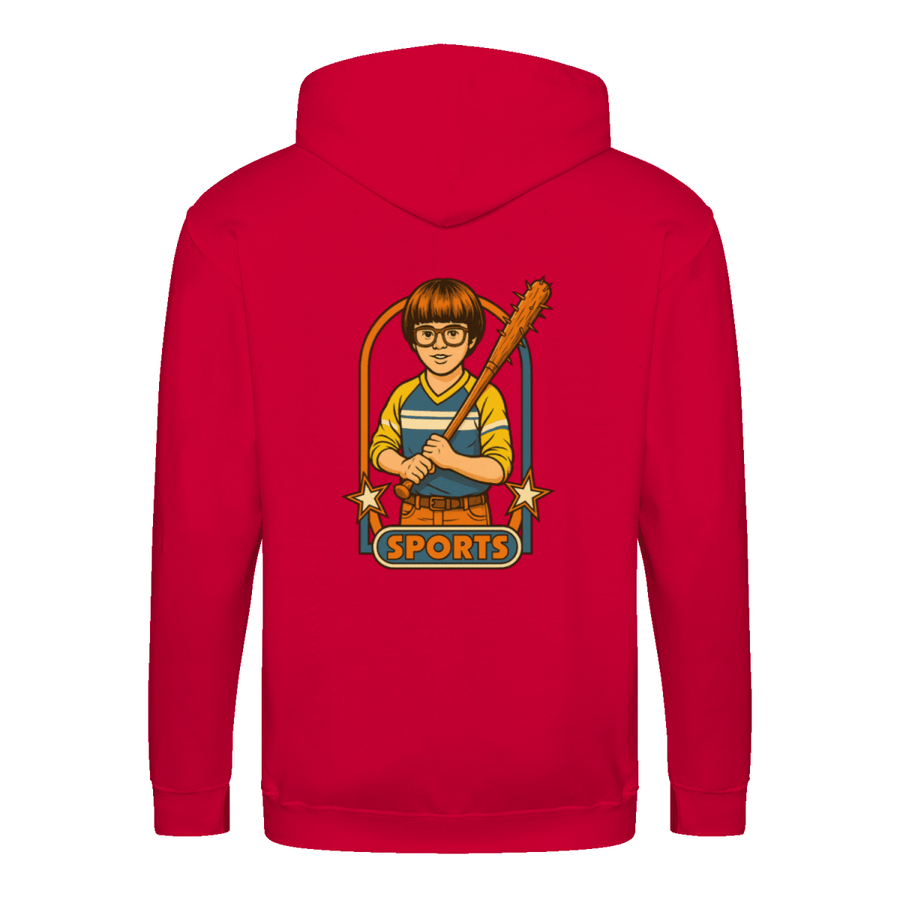 Retro Sports Satire ZIP Hoodie-True Insights
