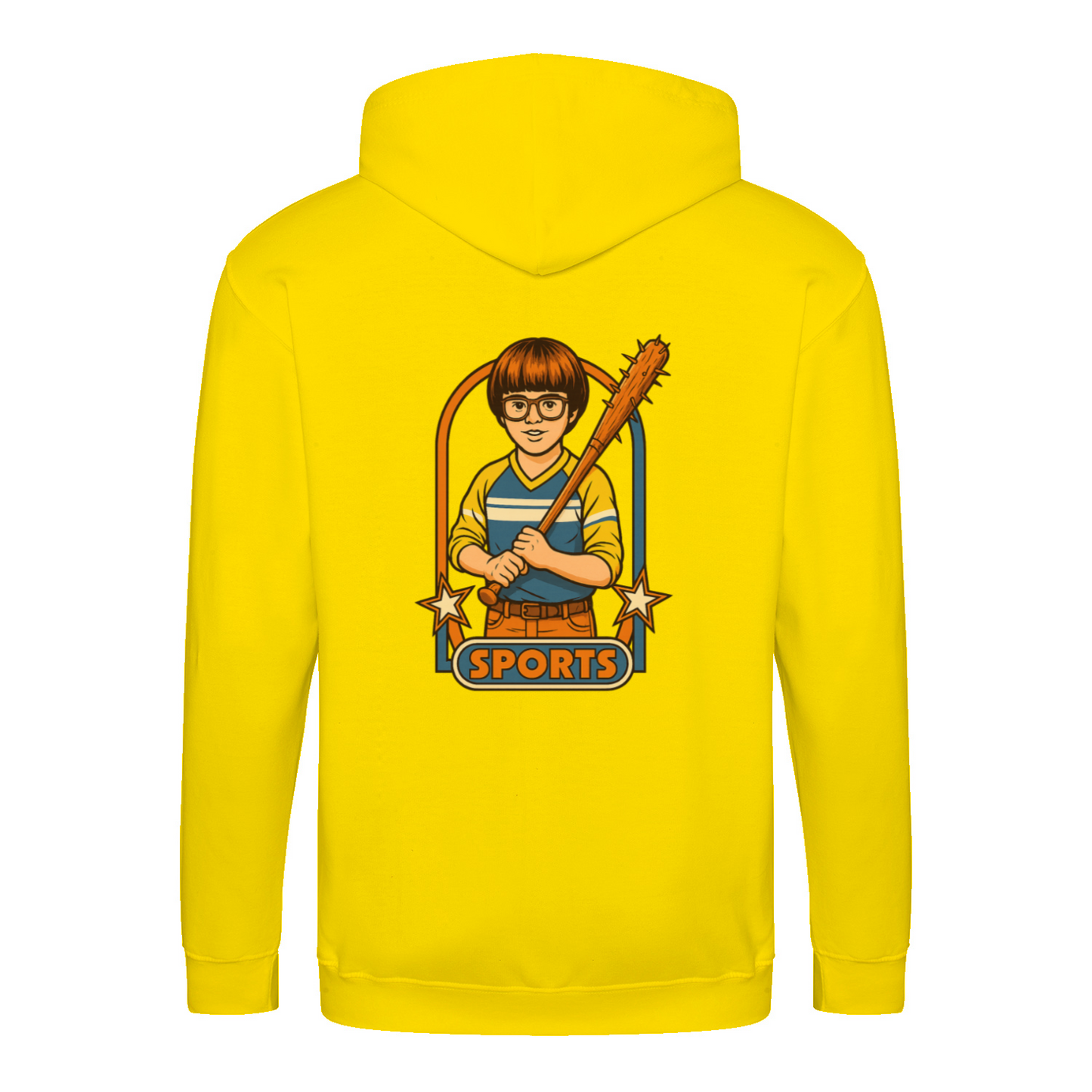 Retro Sports Satire ZIP Hoodie