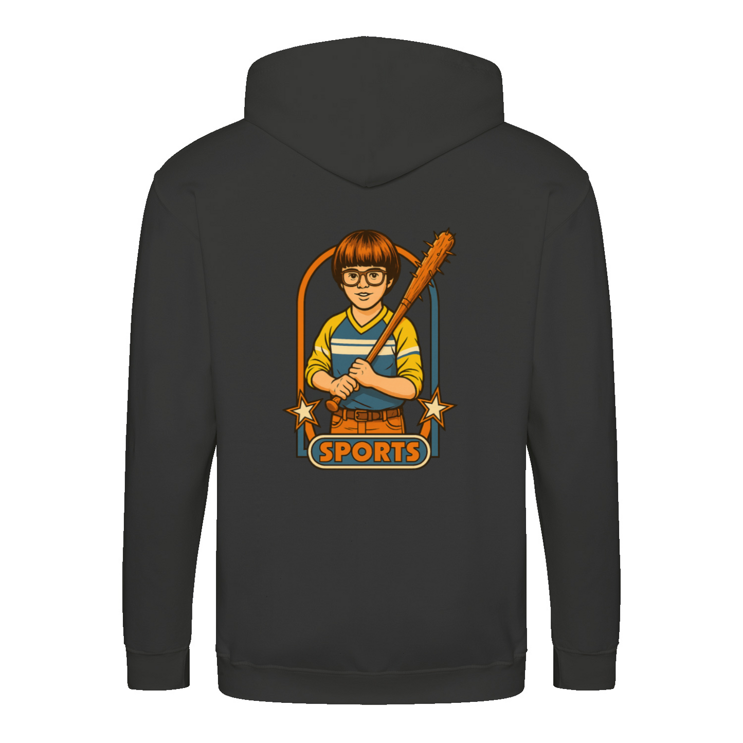 Retro Sports Satire ZIP Hoodie