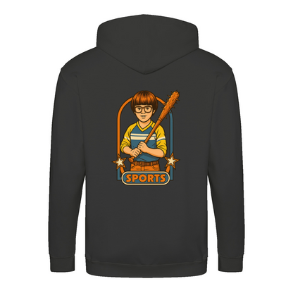 Retro Sports Satire ZIP Hoodie