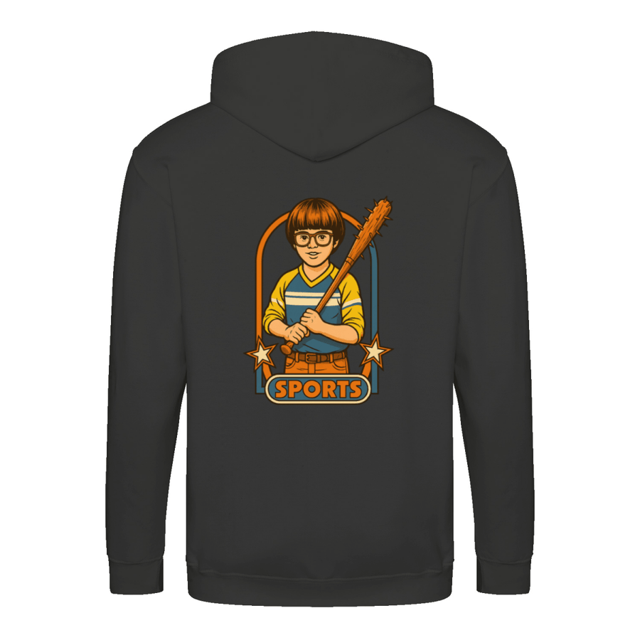 Retro Sports Satire ZIP Hoodie-True Insights