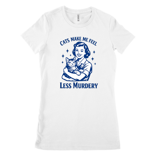 Damen T-Shirt – Cats make me feel less murdery