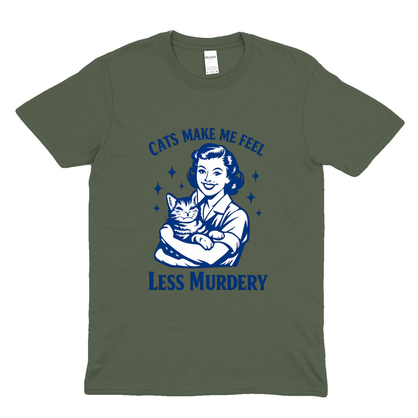 Unisex T-Shirt – Cats make me feel less murdery