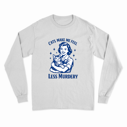 Unisex Sweatshirt – Cats make me feel less murdery