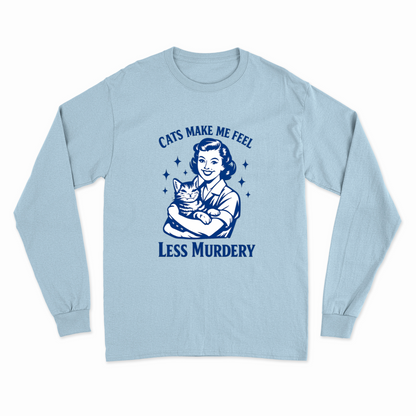 Unisex Sweatshirt – Cats make me feel less murdery