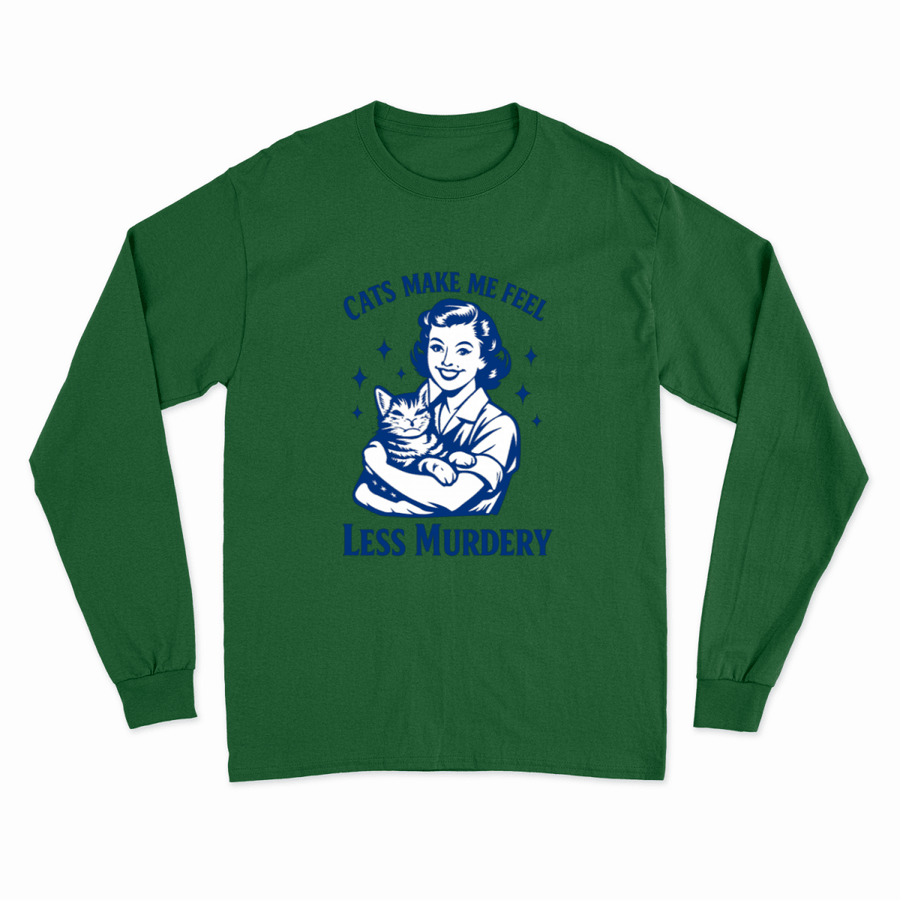 Unisex Sweatshirt – Cats make me feel less murdery-True Insights