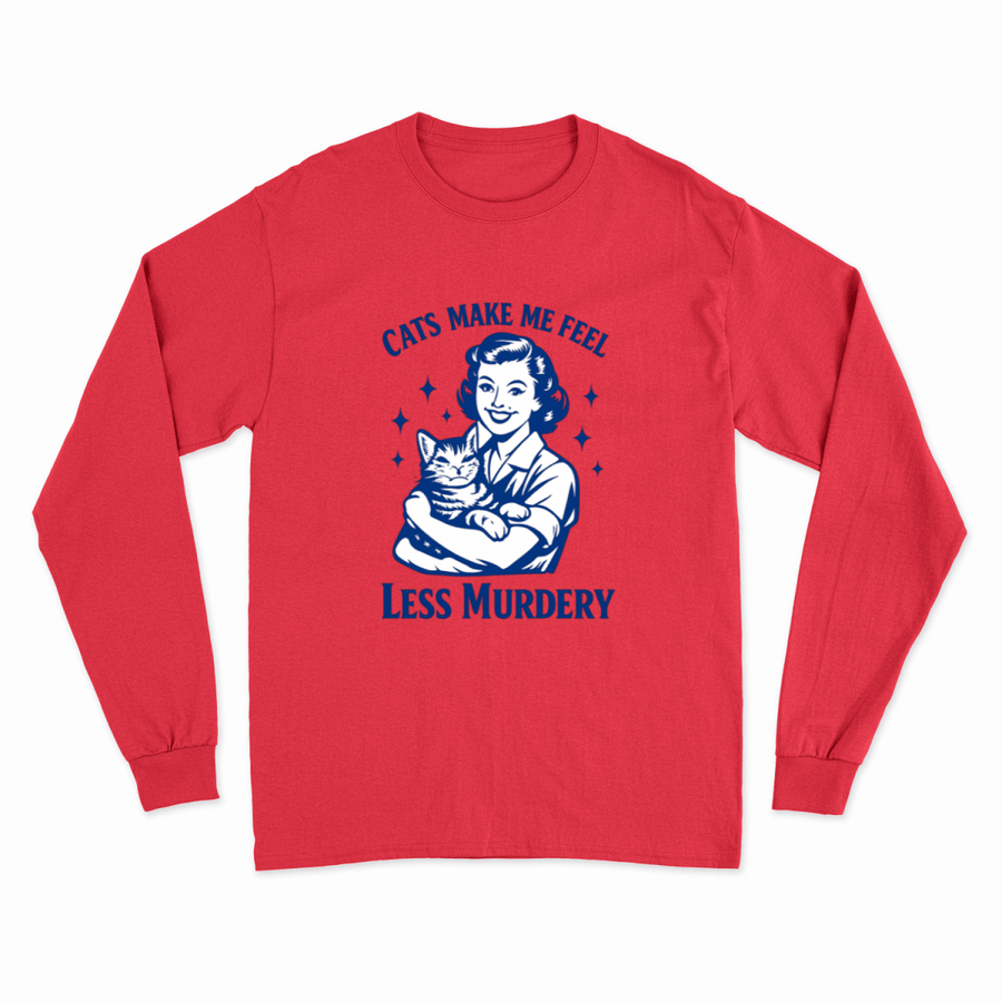Unisex Sweatshirt – Cats make me feel less murdery-True Insights