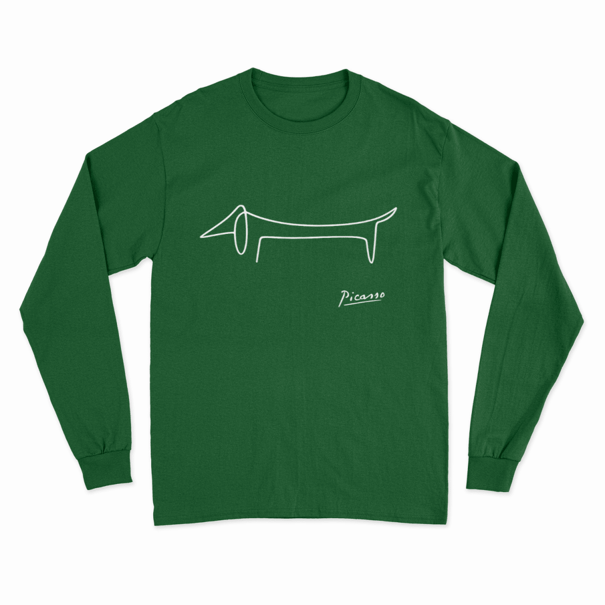 Picasso Dackel Sweatshirt – Minimalistische Hundekunst im Line-Art Stil