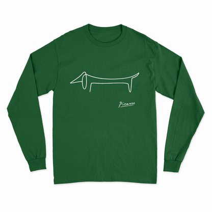 Picasso Dackel Sweatshirt – Minimalistische Hundekunst im Line-Art Stil