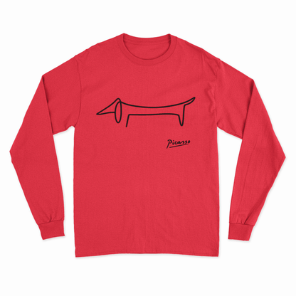 Picasso Dackel Sweatshirt – Minimalistische Hundekunst im Line-Art Stil