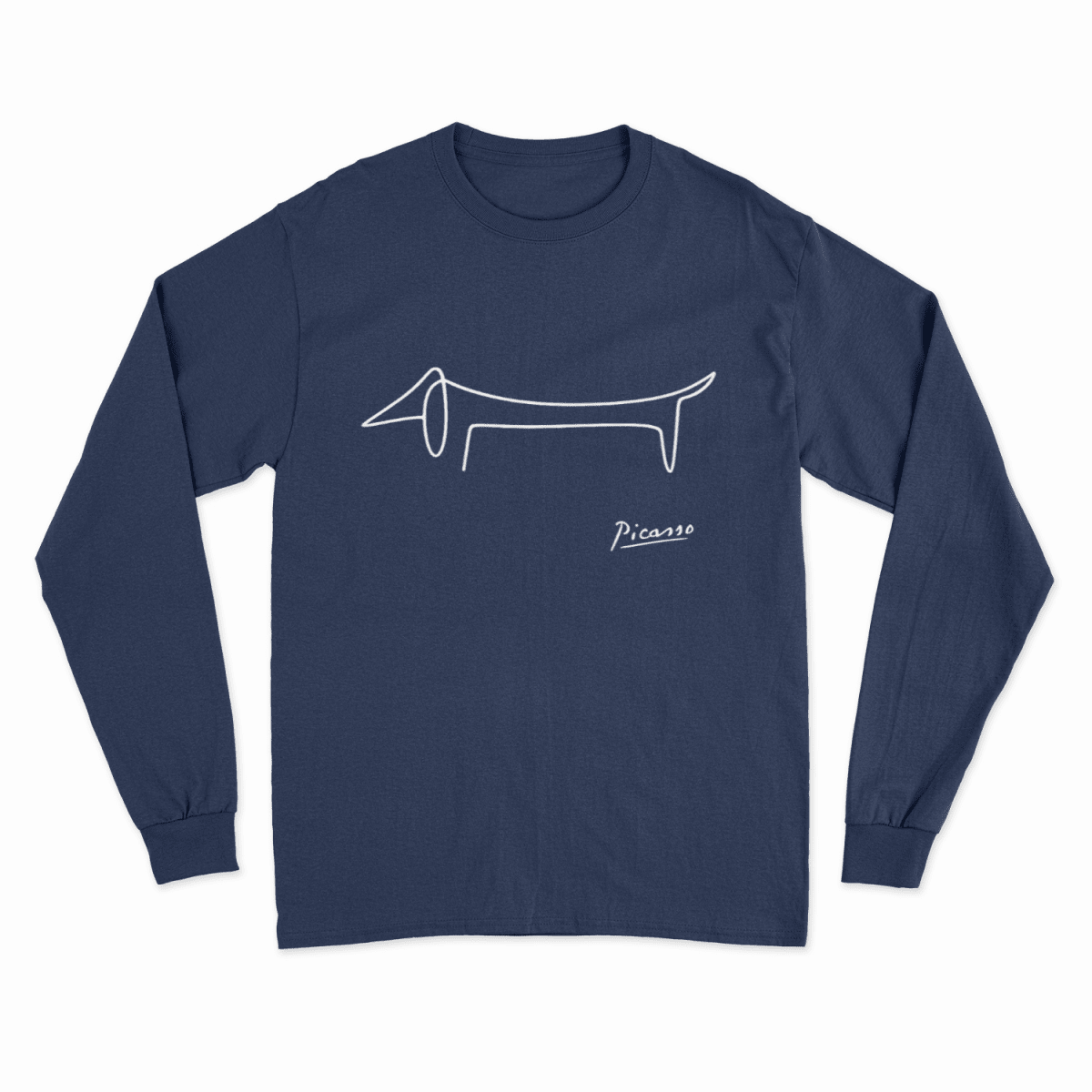 Picasso Dackel Sweatshirt – Minimalistische Hundekunst im Line-Art Stil