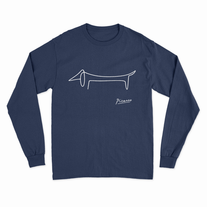 Picasso Dackel Sweatshirt – Minimalistische Hundekunst im Line-Art Stil