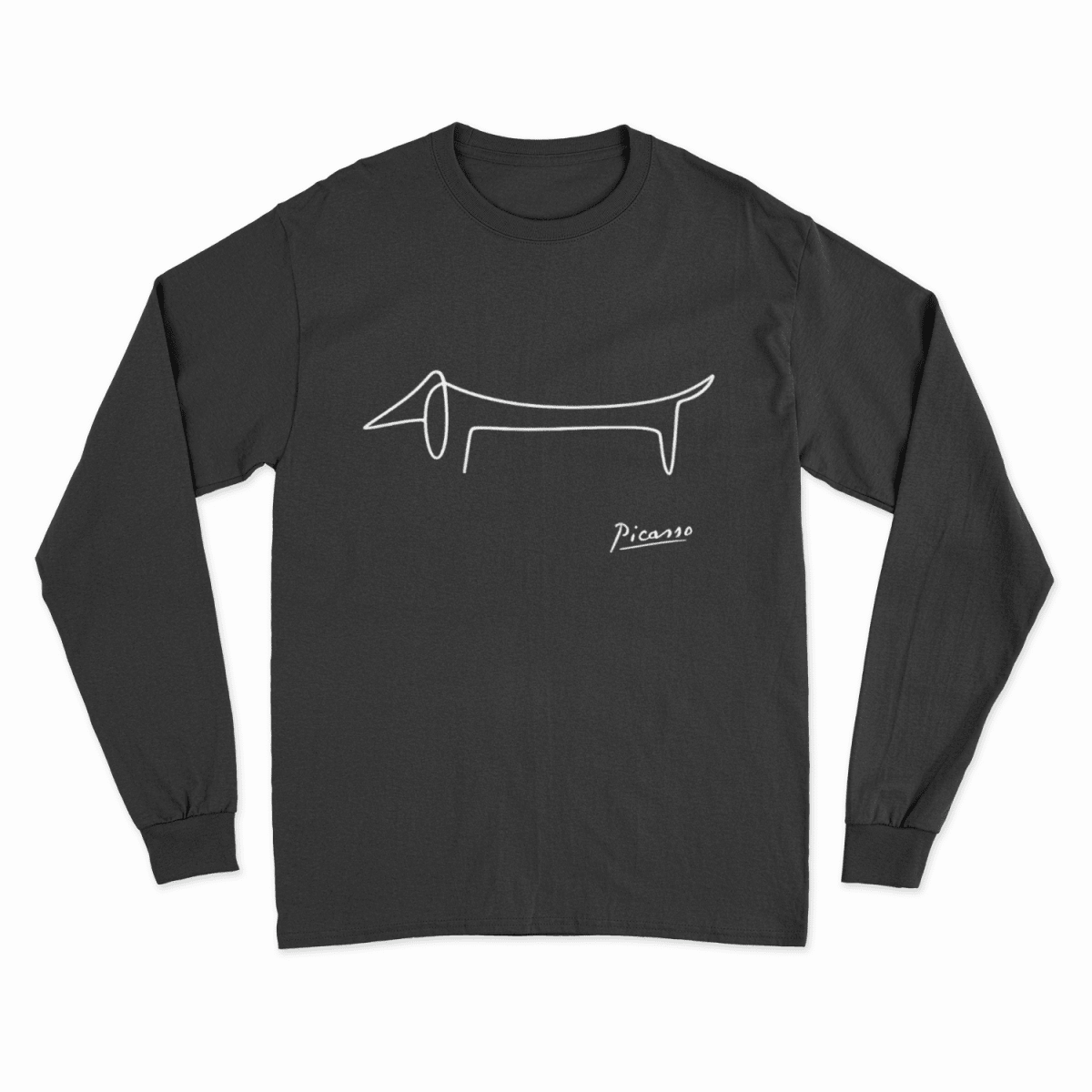 Picasso Dackel Sweatshirt – Minimalistische Hundekunst im Line-Art Stil
