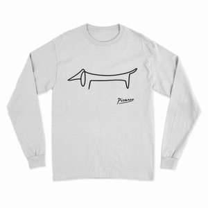 Picasso Dackel Sweatshirt – Minimalistische Hundekunst im Line-Art Stil