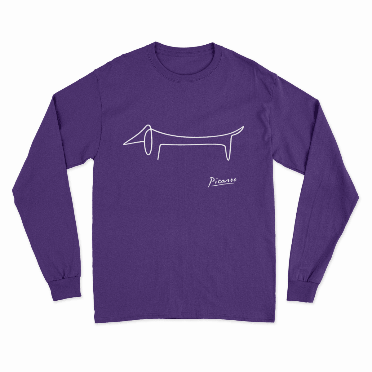 Picasso Dackel Sweatshirt – Minimalistische Hundekunst im Line-Art Stil