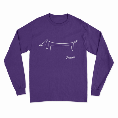 Picasso Dackel Sweatshirt – Minimalistische Hundekunst im Line-Art Stil
