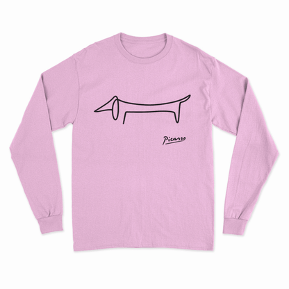 Picasso Dackel Sweatshirt – Minimalistische Hundekunst im Line-Art Stil