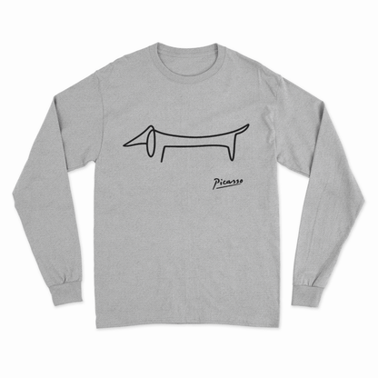 Picasso Dackel Sweatshirt – Minimalistische Hundekunst im Line-Art Stil
