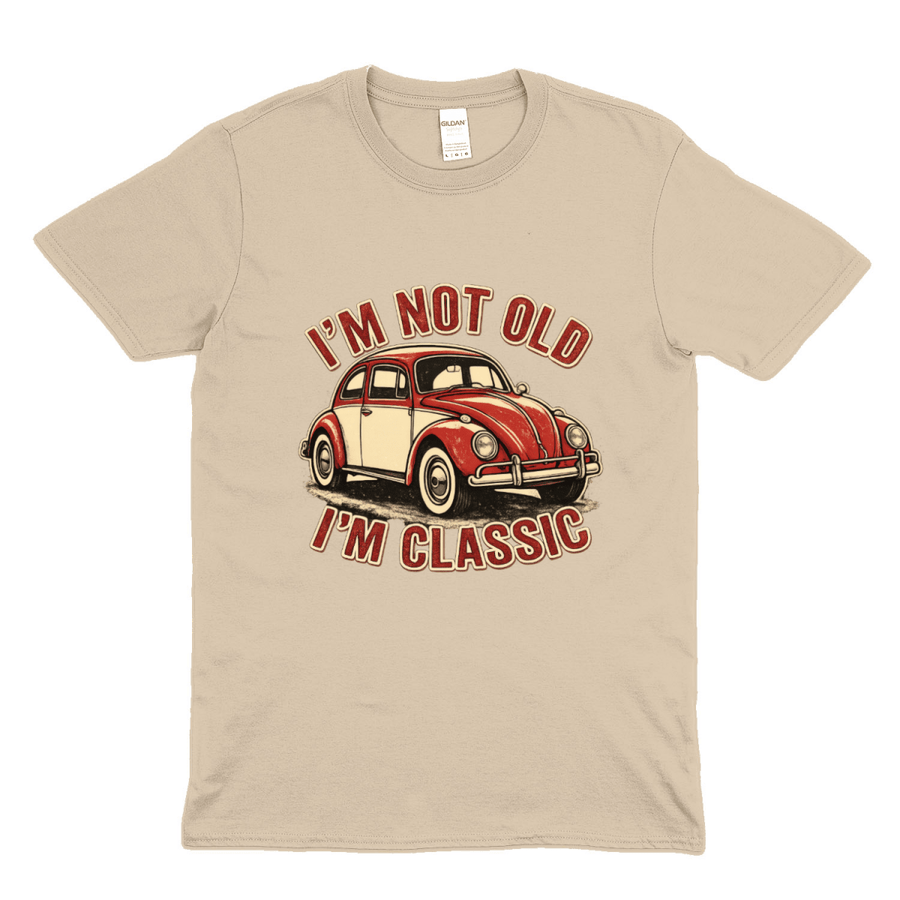 True Insights T-Shirt Käfer Oldtimer Motiv I'm Not Old I'm Classic in Natur für Herren und Damen
