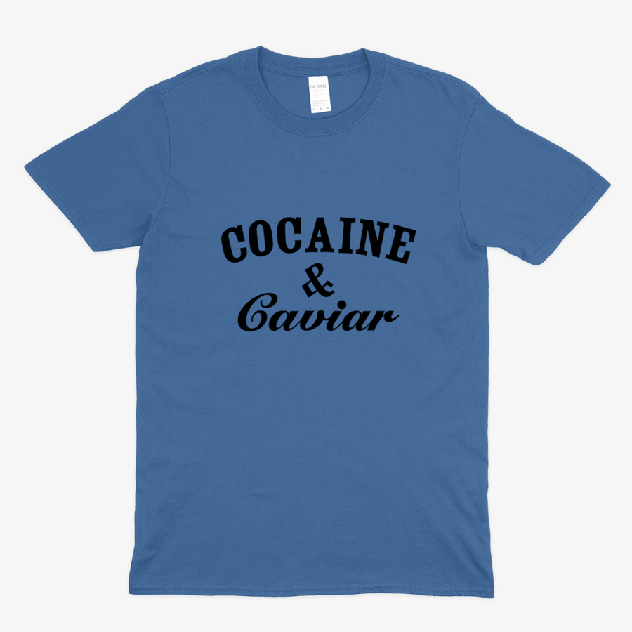 COCAINE & CAVIAR T-Shirt – Provokanter Luxus mit schwarzem Humor