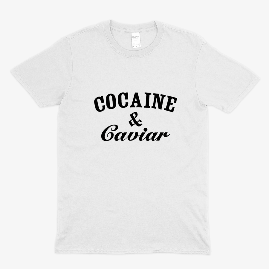 COCAINE & CAVIAR T-Shirt – Provokanter Luxus mit schwarzem Humor
