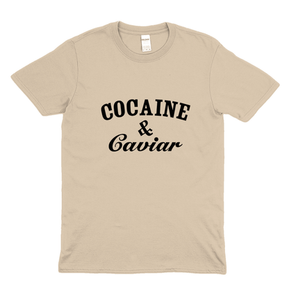COCAINE & CAVIAR T-Shirt – Provokanter Luxus mit schwarzem Humor