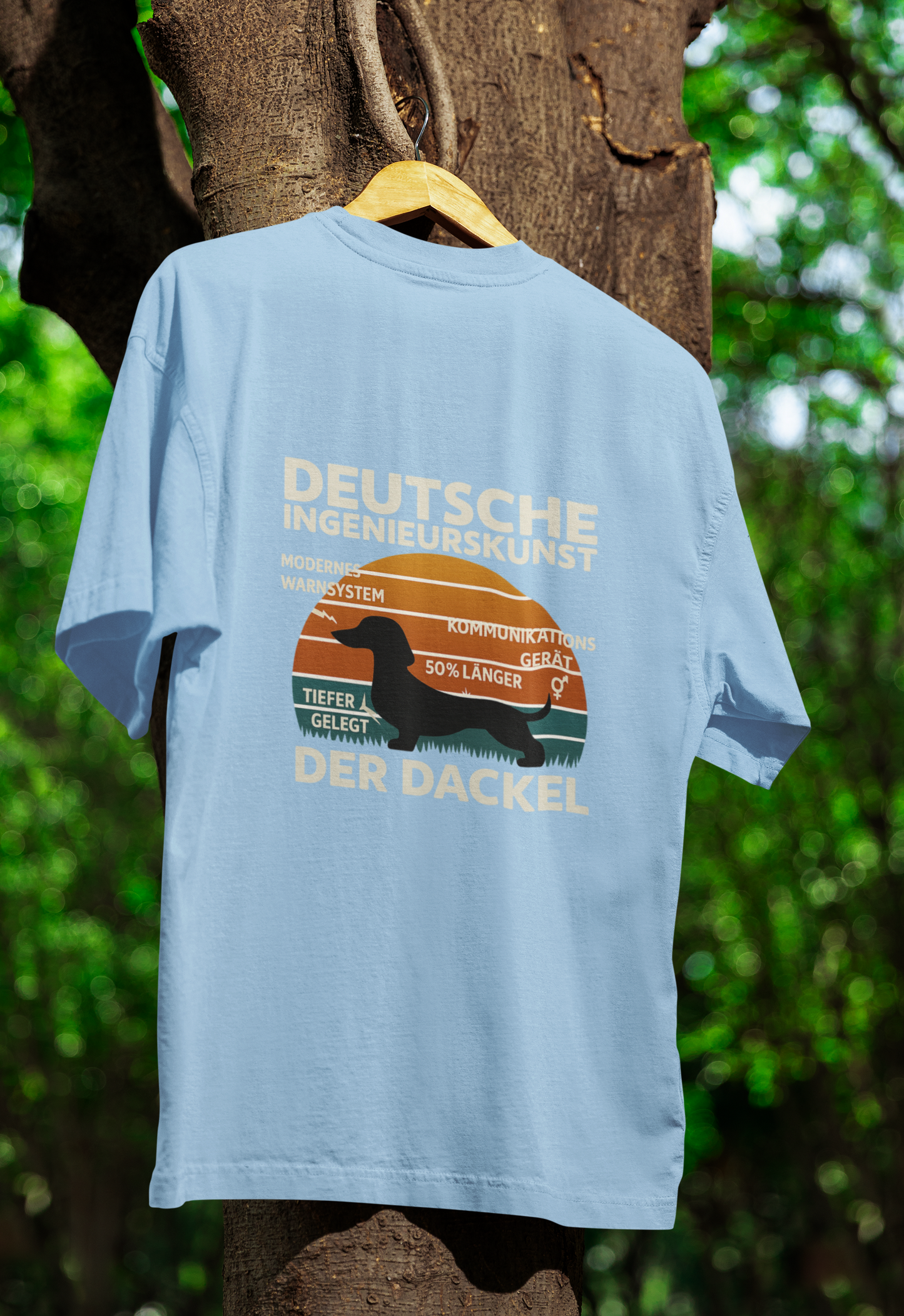 Deutsche Ingenieurskunst – Der Dackel | Satirisches Retro-Design mit Biss T-Shirt