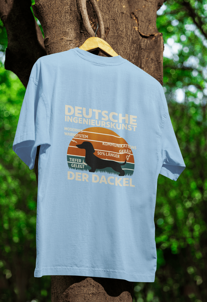 Deutsche Ingenieurskunst – Der Dackel | Satirisches Retro-Design mit Biss T-Shirt
