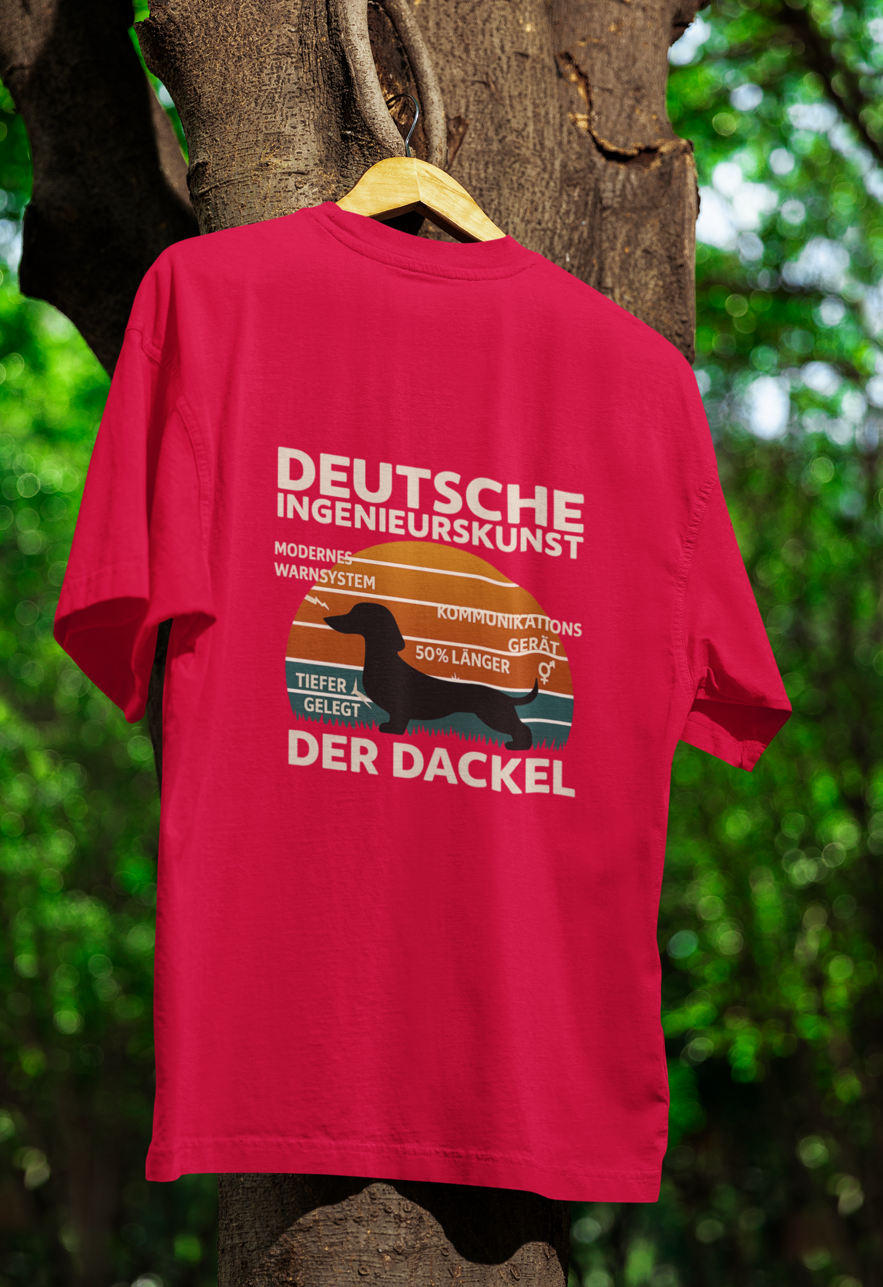 Deutsche Ingenieurskunst – Der Dackel | Satirisches Retro-Design mit Biss T-Shirt
