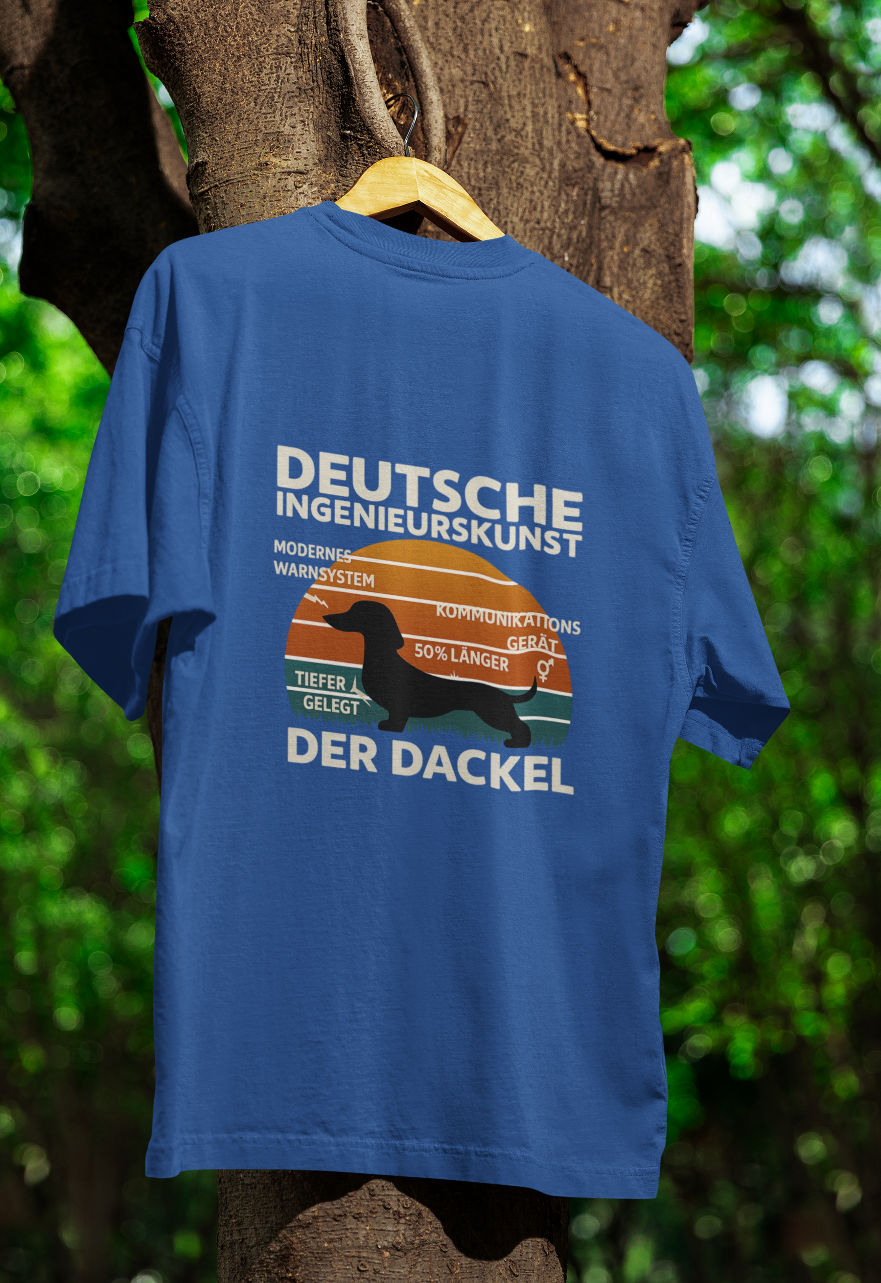 Deutsche Ingenieurskunst – Der Dackel | Satirisches Retro-Design mit Biss T-Shirt