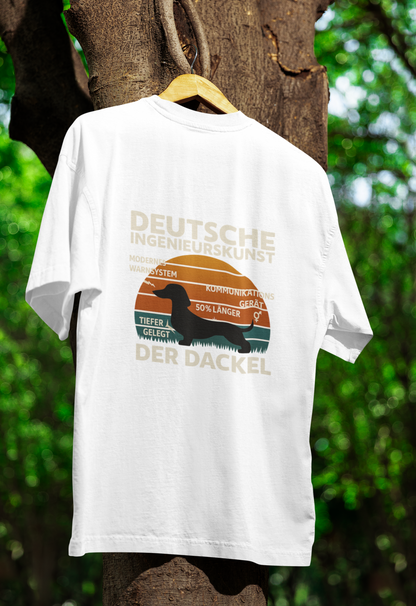 Deutsche Ingenieurskunst – Der Dackel | Satirisches Retro-Design mit Biss T-Shirt
