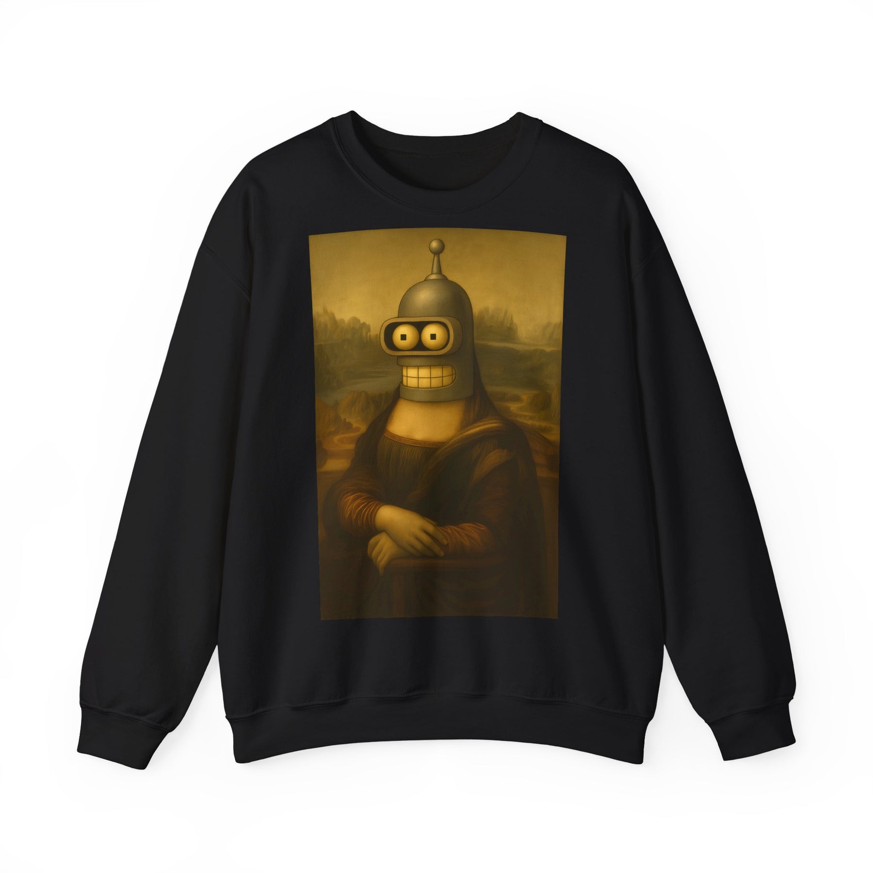 Vintage Motiv – Mona Bender Sweatshirt – Lustiges Nerd Pullover-Motiv mit Mona Lisa & Bender | True Insights Design mit Humor