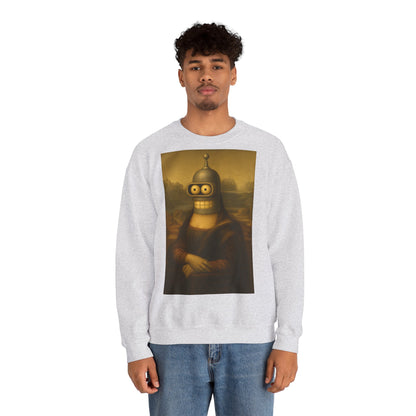 Vintage Motiv – Mona Bender Sweatshirt – Lustiges Nerd Pullover-Motiv mit Mona Lisa & Bender | True Insights Design mit Humor