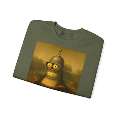 Vintage Motiv – Mona Bender Sweatshirt – Lustiges Nerd Pullover-Motiv mit Mona Lisa & Bender | True Insights Design mit Humor