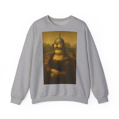 Vintage Motiv – Mona Bender Sweatshirt – Lustiges Nerd Pullover-Motiv mit Mona Lisa & Bender | True Insights Design mit Humor