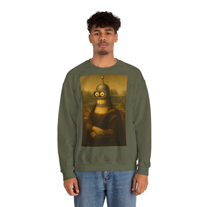 Vintage Motiv – Mona Bender Sweatshirt – Lustiges Nerd Pullover-Motiv mit Mona Lisa & Bender | True Insights Design mit Humor