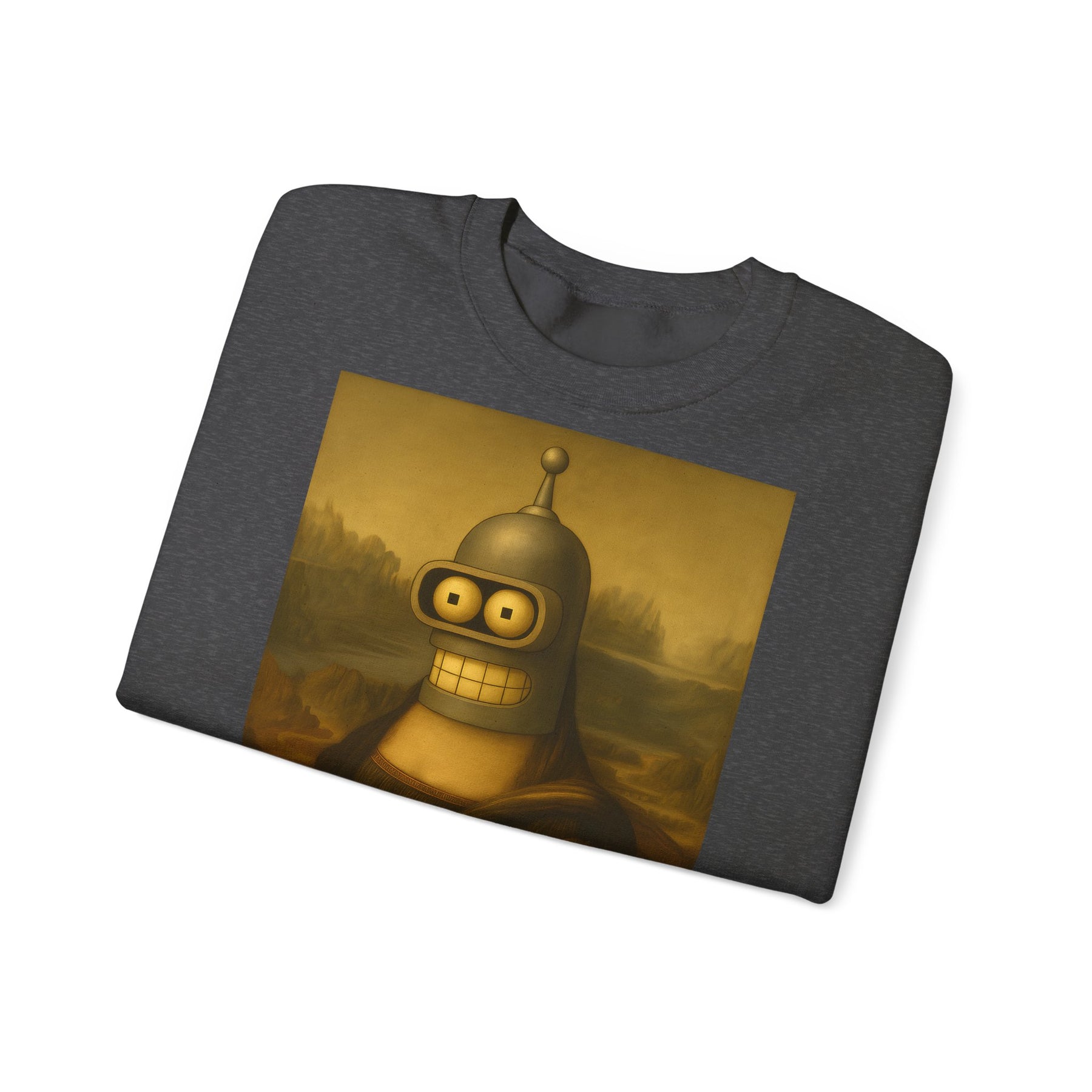 Vintage Motiv – Mona Bender Sweatshirt – Lustiges Nerd Pullover-Motiv mit Mona Lisa & Bender | True Insights Design mit Humor
