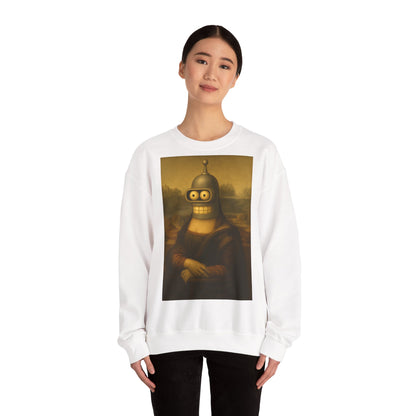 Vintage Motiv – Mona Bender Sweatshirt – Lustiges Nerd Pullover-Motiv mit Mona Lisa & Bender | True Insights Design mit Humor