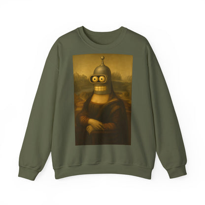 Vintage Motiv – Mona Bender Sweatshirt – Lustiges Nerd Pullover-Motiv mit Mona Lisa & Bender | True Insights Design mit Humor
