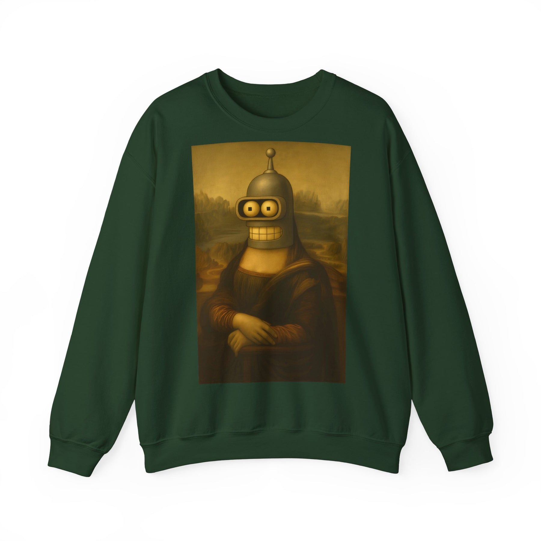 Vintage Motiv – Mona Bender Sweatshirt – Lustiges Nerd Pullover-Motiv mit Mona Lisa & Bender | True Insights Design mit Humor
