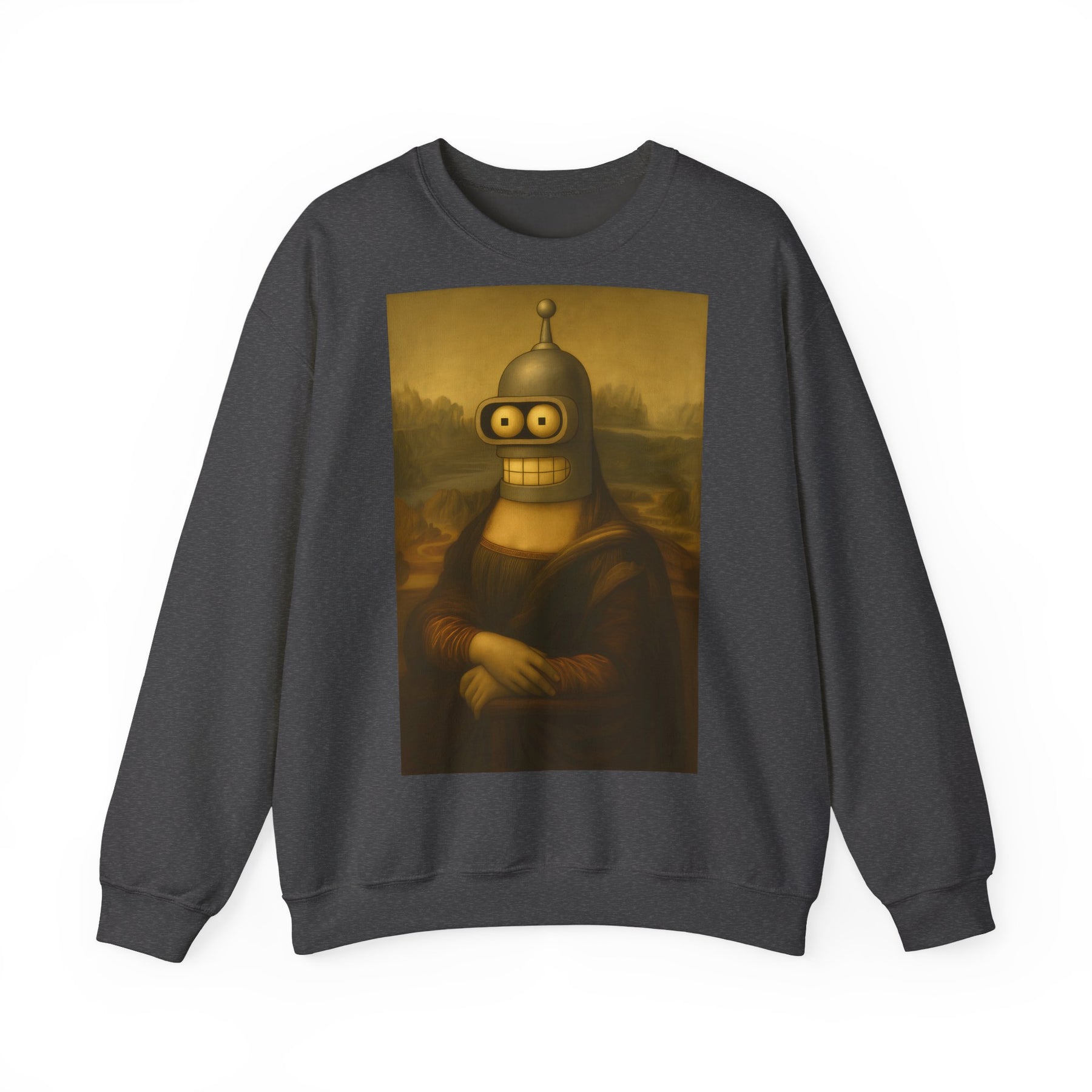 Vintage Motiv – Mona Bender Sweatshirt – Lustiges Nerd Pullover-Motiv mit Mona Lisa & Bender | True Insights Design mit Humor
