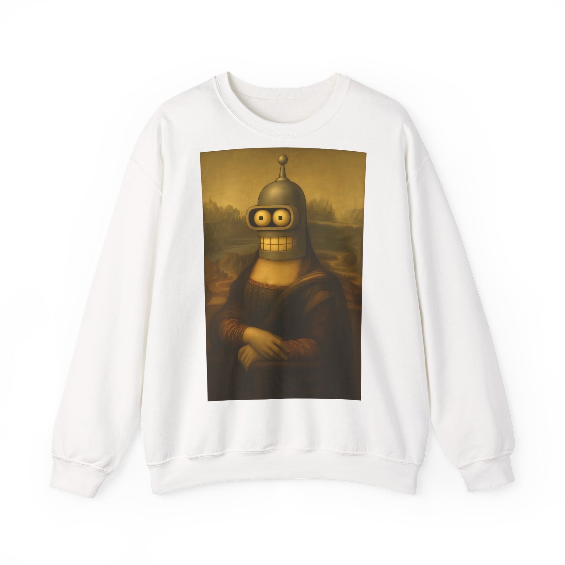 Vintage Motiv – Mona Bender Sweatshirt – Lustiges Nerd Pullover-Motiv mit Mona Lisa & Bender | True Insights Design mit Humor