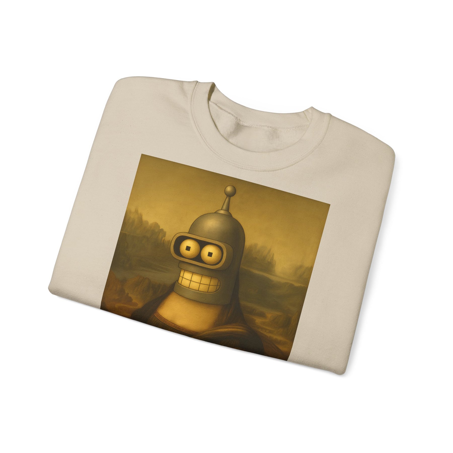 Vintage Motiv – Mona Bender Sweatshirt – Lustiges Nerd Pullover-Motiv mit Mona Lisa & Bender | True Insights Design mit Humor